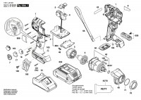 Bosch 3 601 JJ0 300 Gds 18V-210 C Impact Wrench 18 V / Eu Spare Parts